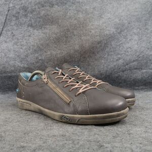 Cloud Shoes Womens 43 Aika Sneakers Leather Lace Up Zip Lifestyle Casual Comfort